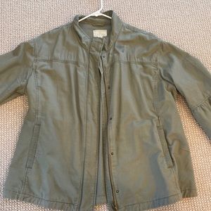 Caslon green utility jacket with flared sleeves